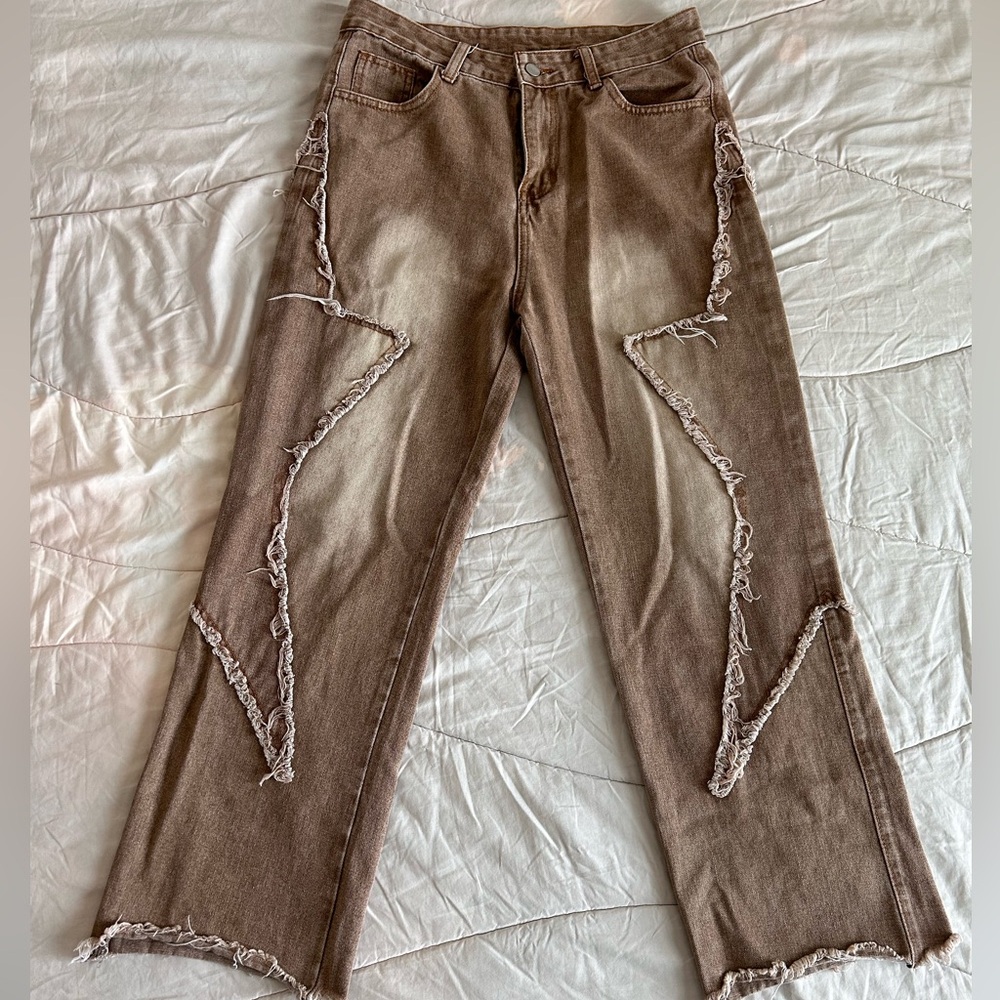 Y2K Custom embroidered baggy Jeans